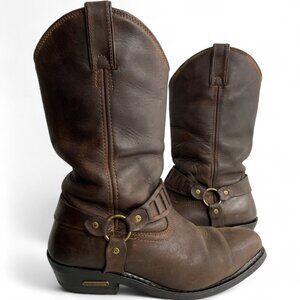 Harley Davidson Boots Motorcycle Biker Harness Leather Western Cowboy Men's 10